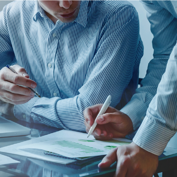 Employee benefits people working at a desk