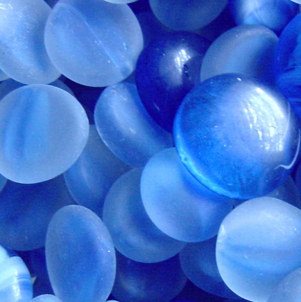 Blue grass stones