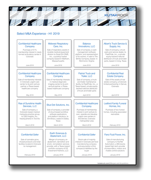 Kutak Rock M&A Deals